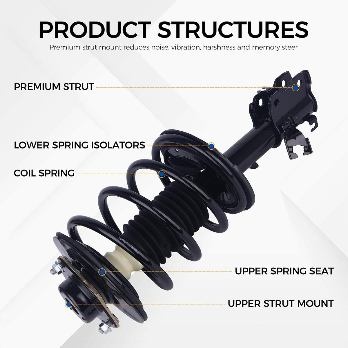 PAROD 2PCS Front Shock Absorber Struts Fit 2002-2006 Nissan Altima 3.5L V6