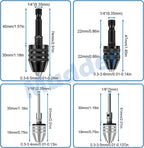 Mudder 4 Pcs Keyless Drill Chuck for Impact Driver, 1/4, 1/8, 1/16 Inch