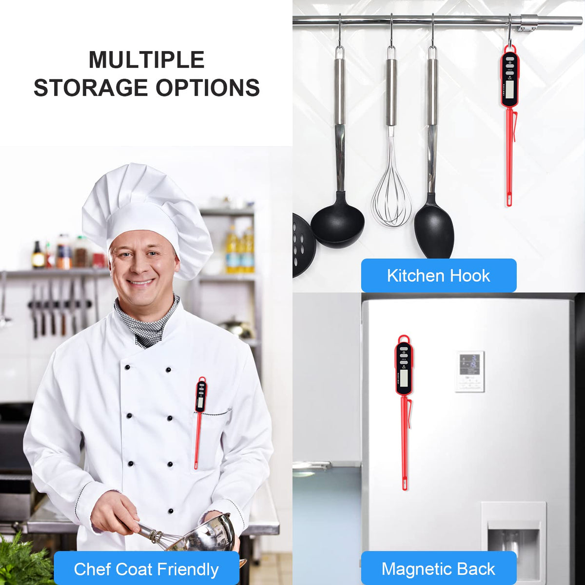 Digital Cooking Thermometer for Sourdough Bread, 5-Inch Probe