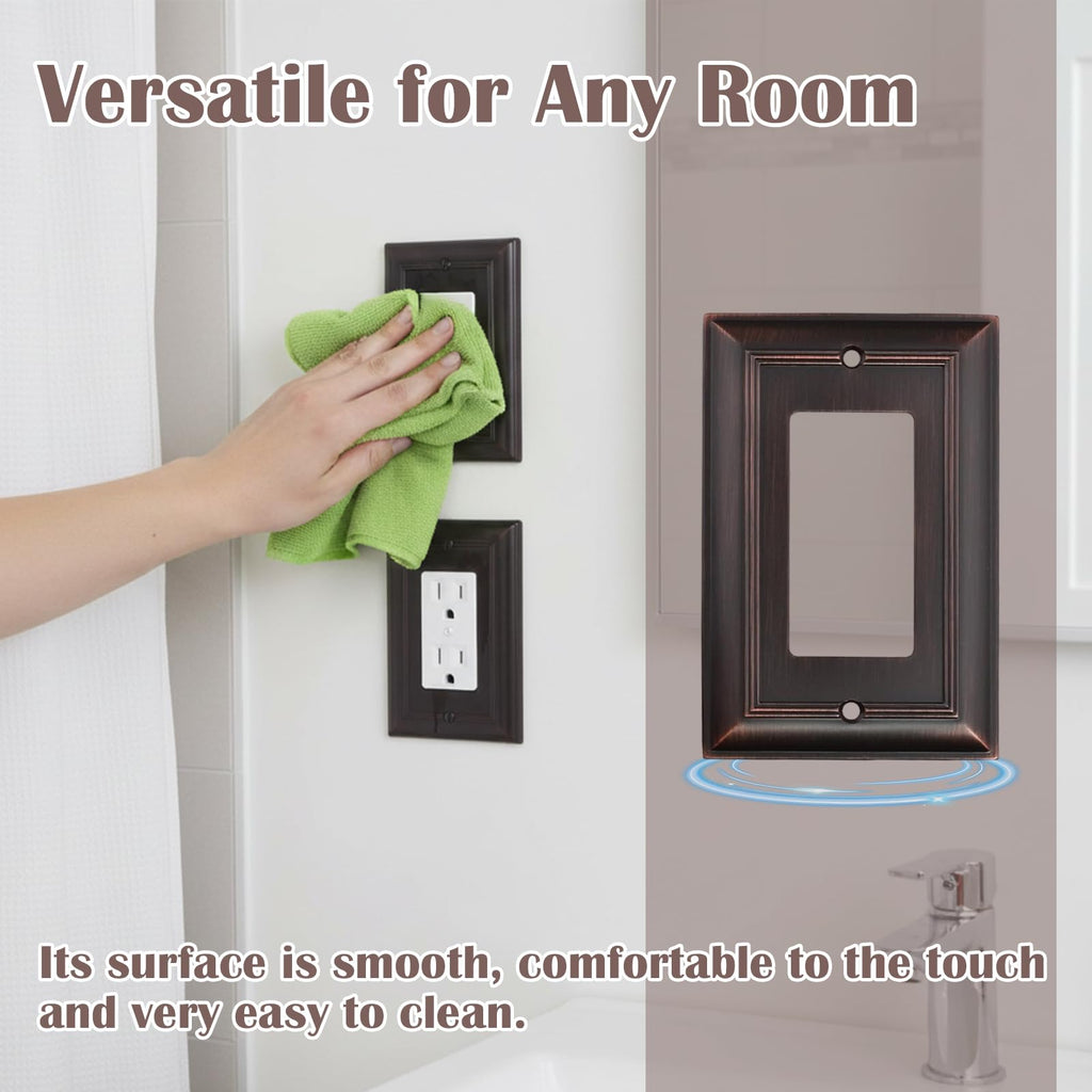 Light Switch Cover Plate，3 Pack bronze outlet covers