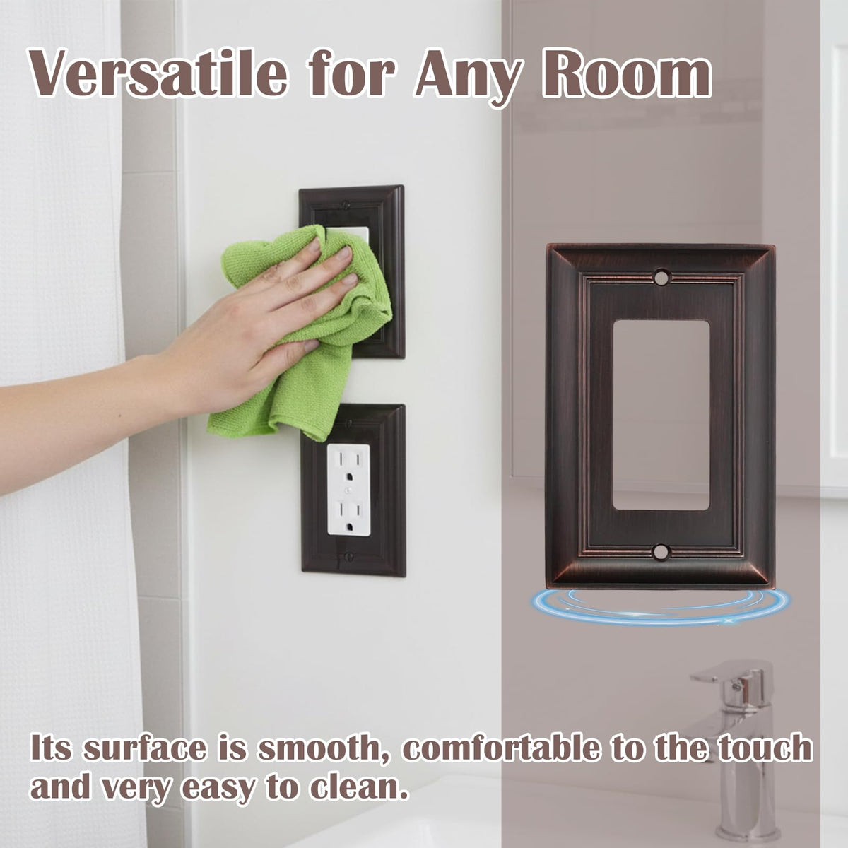 Light Switch Cover Plate，3 Pack bronze outlet covers
