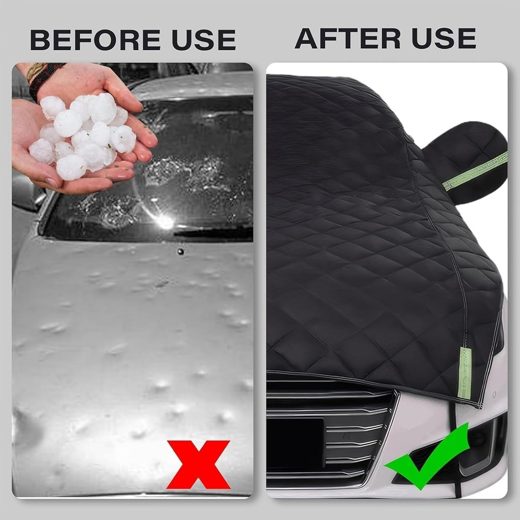 Half Car Cover Custom Fit for Audi O3/SQ3 2011-2024 Hail Proof Car Cover Outdoor,Heavy Duty Waterproof SUV Sedan