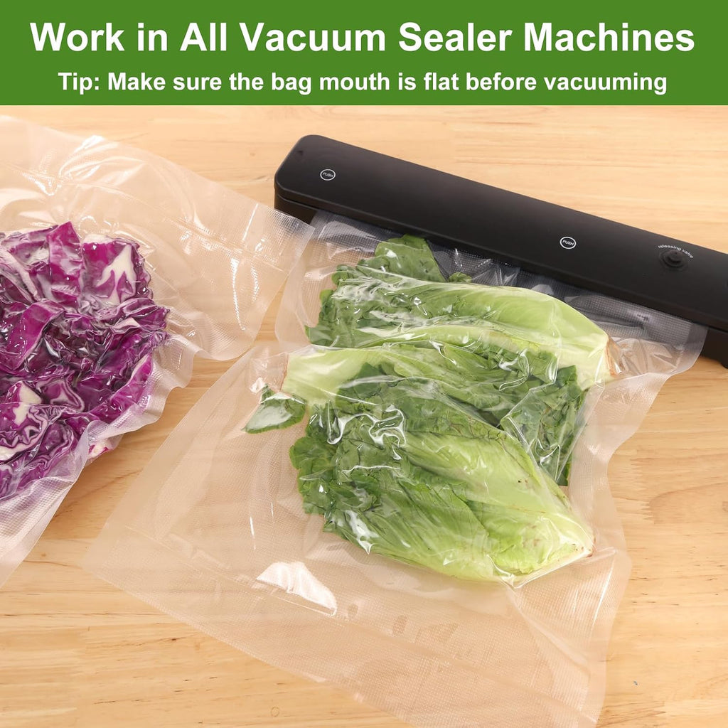 Vacuum Sealer Bags for Food Storage, 3 Rolls 11" x 33', Cut-to-Size Bags