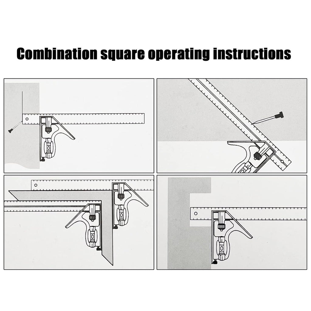 12" Combination Square Ruler