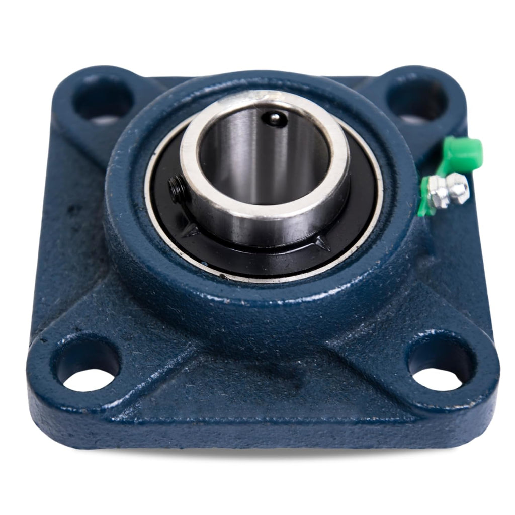 Jeremywell UCF205-16 Pillow Block Bearing (2 Pack), 1 inch Bore, 4-Bolt Flange Mounted, Solid Base, Self-Alignment, Square