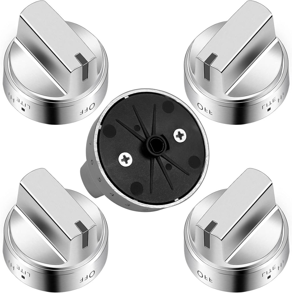 Stainless Steel WB03X24818 Stove Knob Replacement for GE | Replace AP5989029, PS11729081 and JGB6, JGB7, JGB8, JGBS
