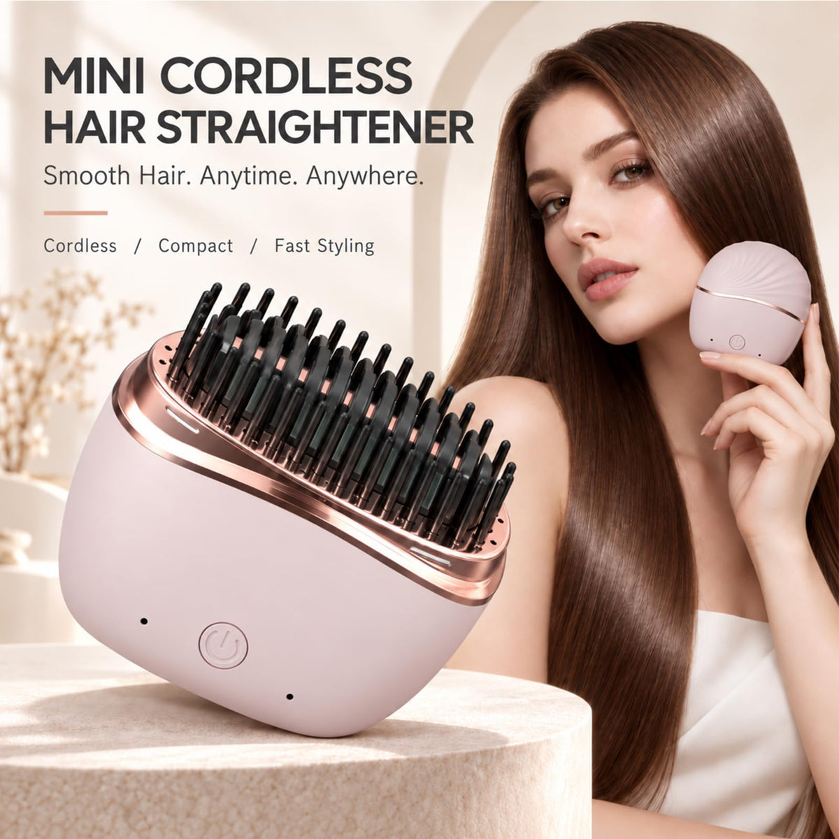Mini Hair Straightener, Compact Styling Tool for Travel & Daily