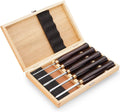 Woodworking HSS Wood Turning Tools Lathe Chisel Set of 5 pcs Mini with Wooden Box, Ideal for Pen Turning and Small