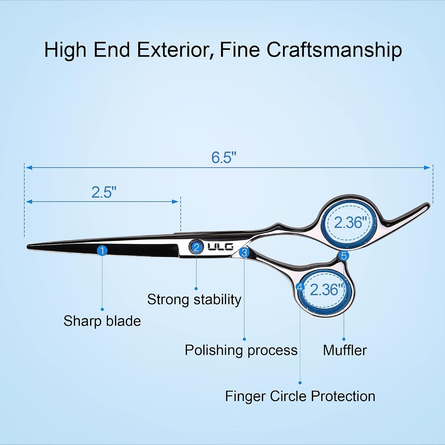 Hair Cutting Scissors Thinning Shears Kit ULG Professional Barber Hairdressing Texturizing Salon Razor Edge Scissor