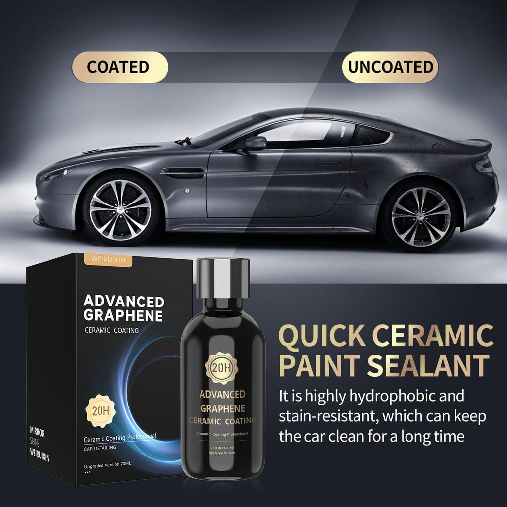 20H Advanced Graphene Ceramic Coating for Cars, Ceramic Car Auto Detailing kit (70ml), 10+ Years of Long Lasting