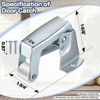 1 Pack Screen and Storm Door Catch, 1-3/4 x 1-5/8 in, Sliver