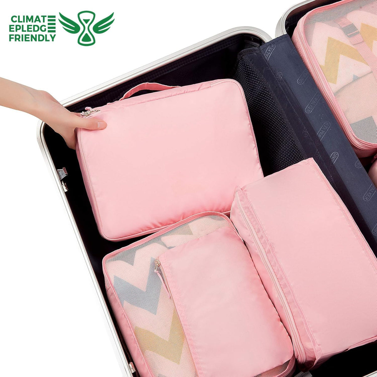 8 Set Packing Cubes Luggage Packing Organizers for Travel Accessories-Blush Pink