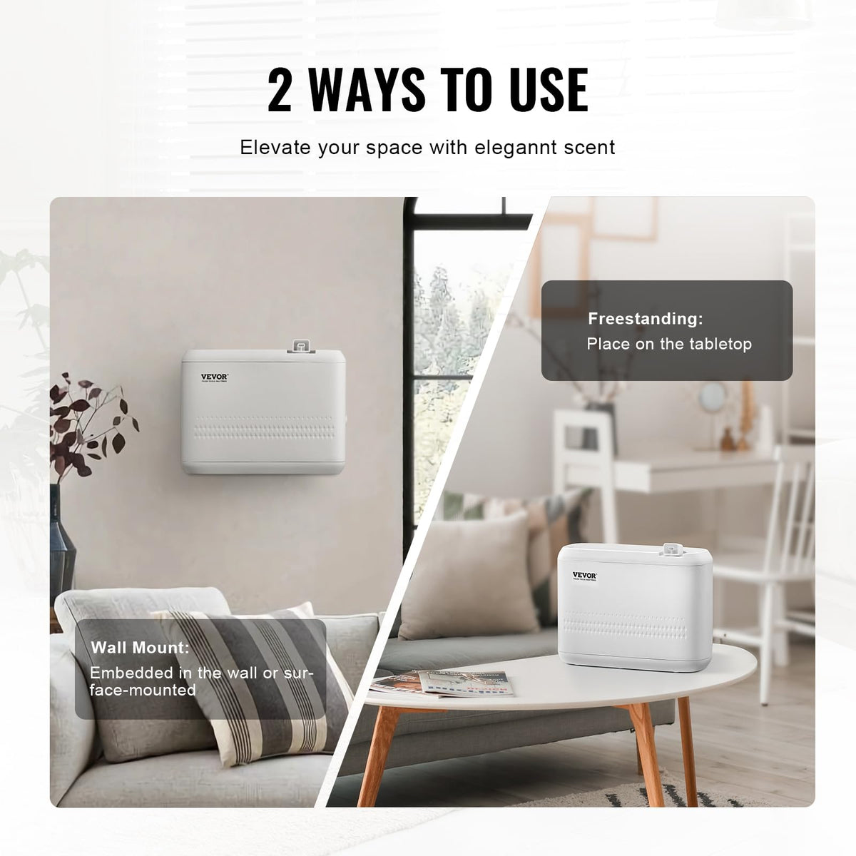 Upgrade HVAC Scent Diffuser for Whole House, 850ml Bluetooth Smart Essential Oil Diffuser with Cold Air Tech