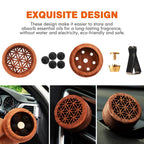 Essential Oil Car Diffuser, 2 PCS Car Aromatherapy Wood Diffuser with Vent Clip