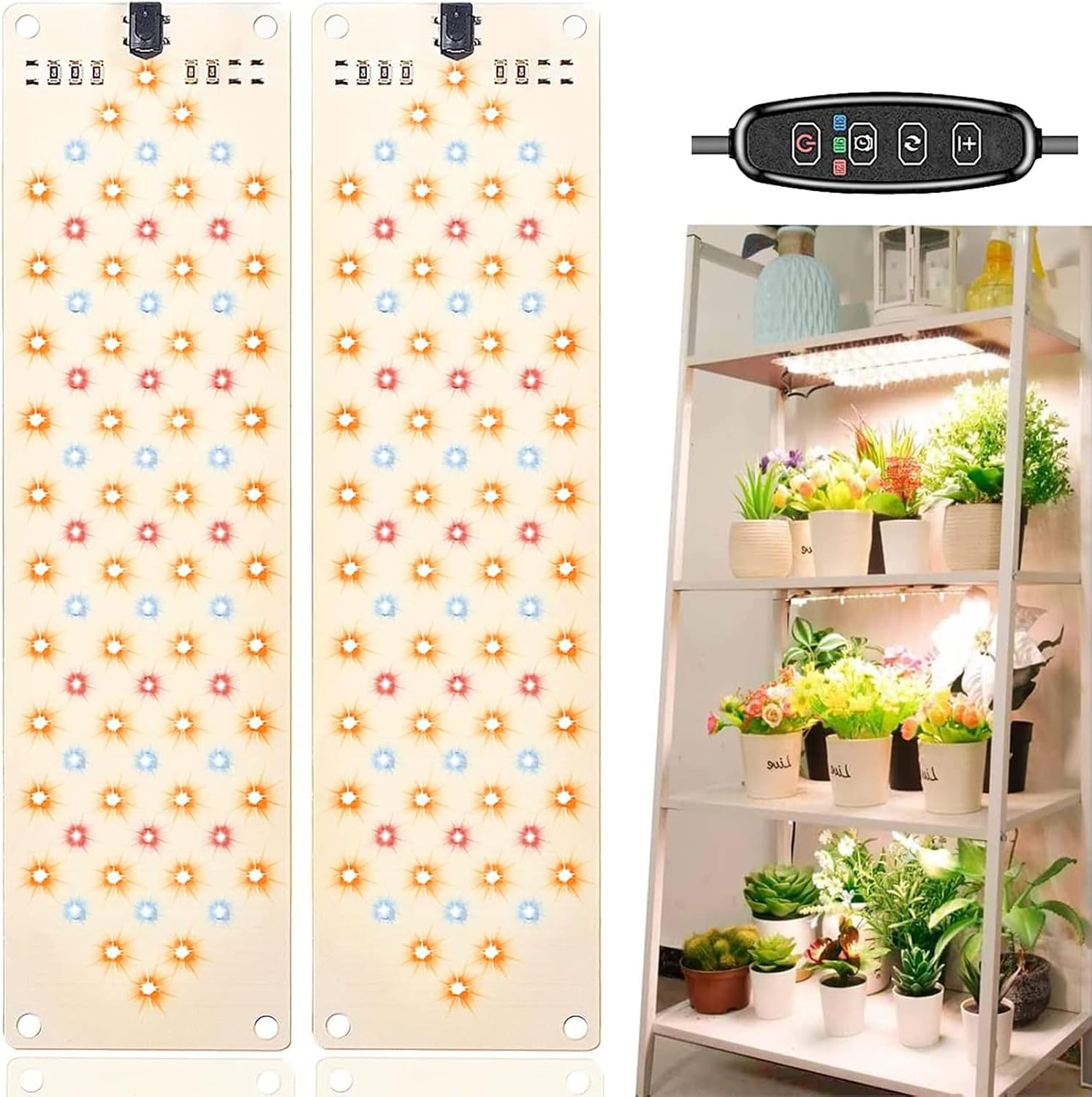 Grow Lights for Indoor Plants,Ultra-Thin Panel Grow Lamp,158LEDs Full Spectrum Grow Lights for Under Cabinet Plant