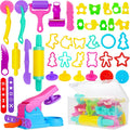 Dough Tools and Cutters, 40 Pcs Kids Toddlers Modeling Clay Tools Set, Plastic Accessories Extruders Rollers Molds