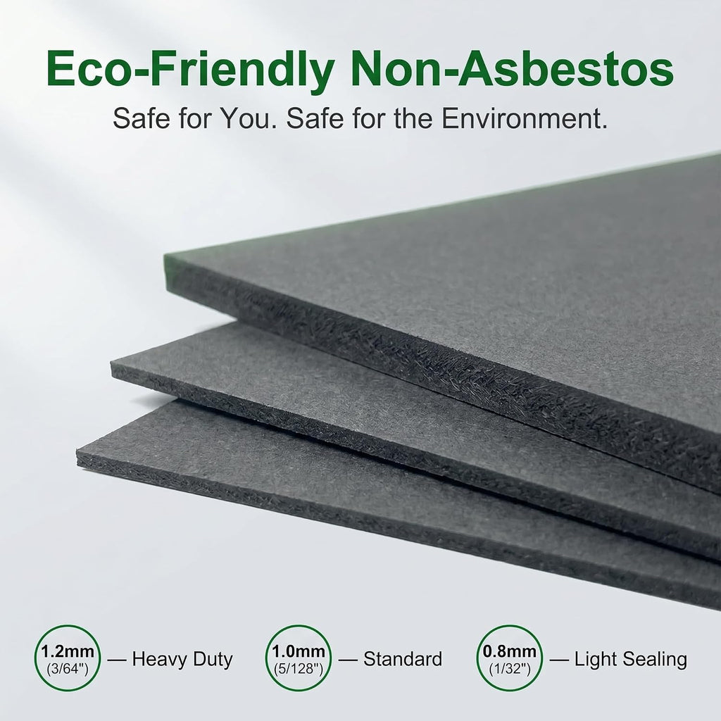 3PCS Non-Asbestos Gasket Material Paper Sheet-0.8mm/1mm/1.2mm