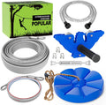 Zip line Kits for Backyard 75FT, Ziplines for Kids and Adults | Included Swing Seat, Ziplines Brake, and Steel