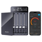 Smart Wireless Meat Thermometer Digital 4 Probes with App Alarm