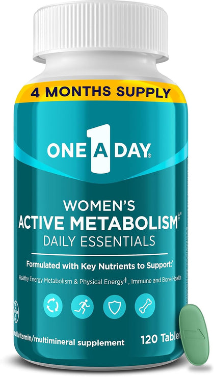 Women's Active Metabolism Daily Essential, Multivitamin for Women, Metabolism Support, Vitamins for Women with All 8
