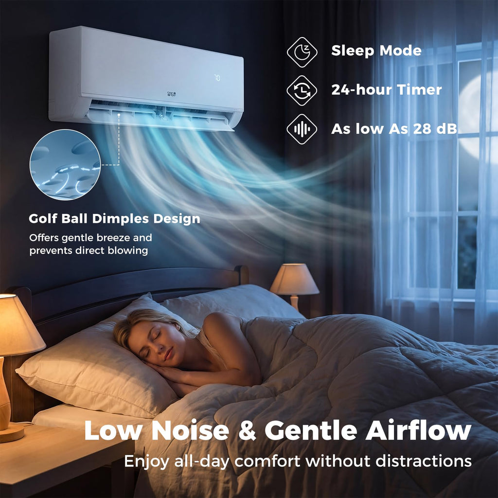 20K Dual 2 Zone Mini Split AC/Heating System