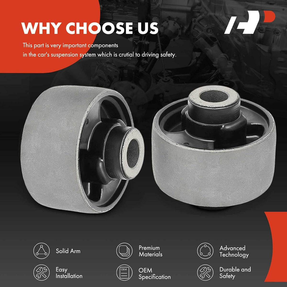 A-Premium Front Forward Lower Control Arm Bushing Kit
