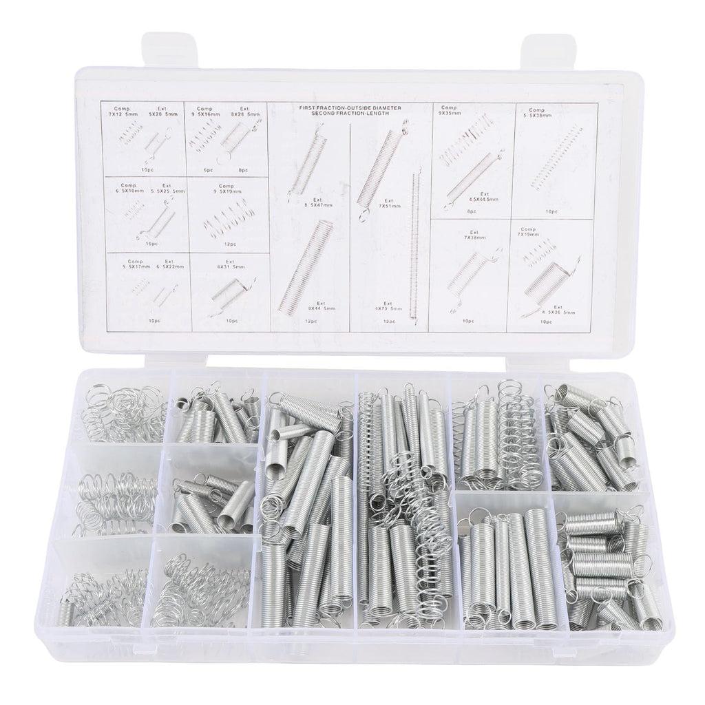 Extension Spring Assortment Kit, 200 Pcs Variety Sizes