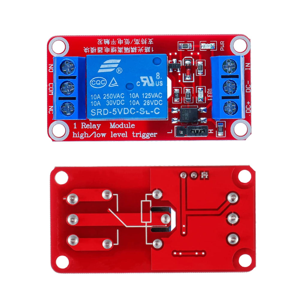 5V One Channel Relay Module Relay Switch with OPTO Isolation High Low Level Trigger (Pack of 10)