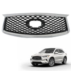 TJHSM Front Upper Grille Black Chrome Replacement for QX50