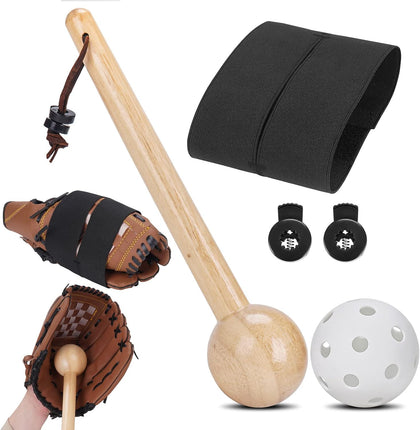 Baseball Glove Break-in kit for Men & Adult, One-Piece Structure Baseball Glove Mallet, Baseball Mitts Wooden Shaping