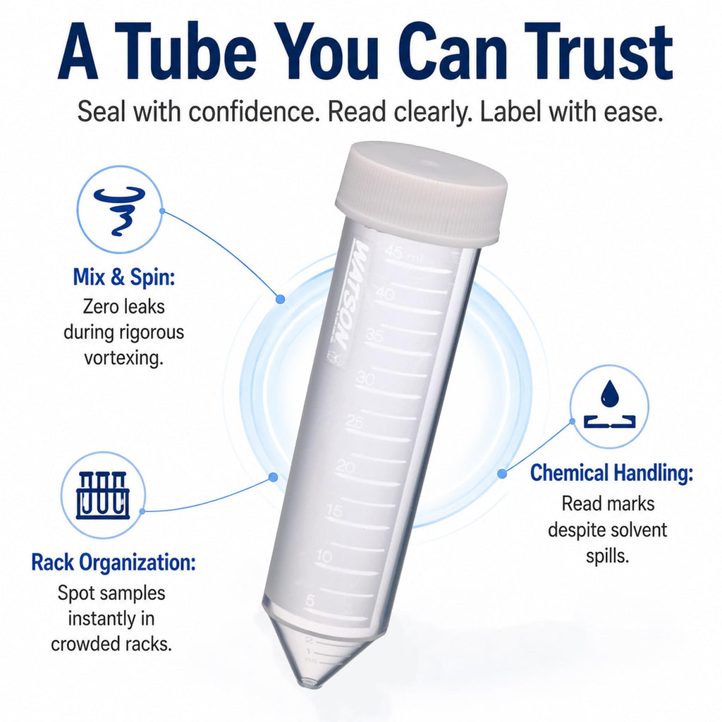 WATSON-BIO-LAB 1342-050S 50mL Conical Centrifuge Tube, 480 Pieces
