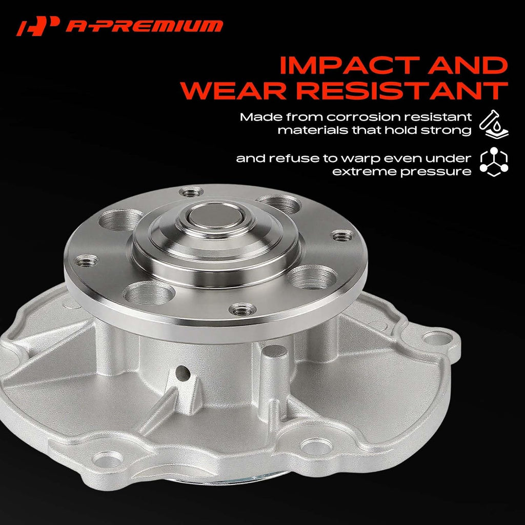 A-Premium Engine Water Pump (DOHC 3.6L 3.0L 2.8L) Compatible with GM Cars