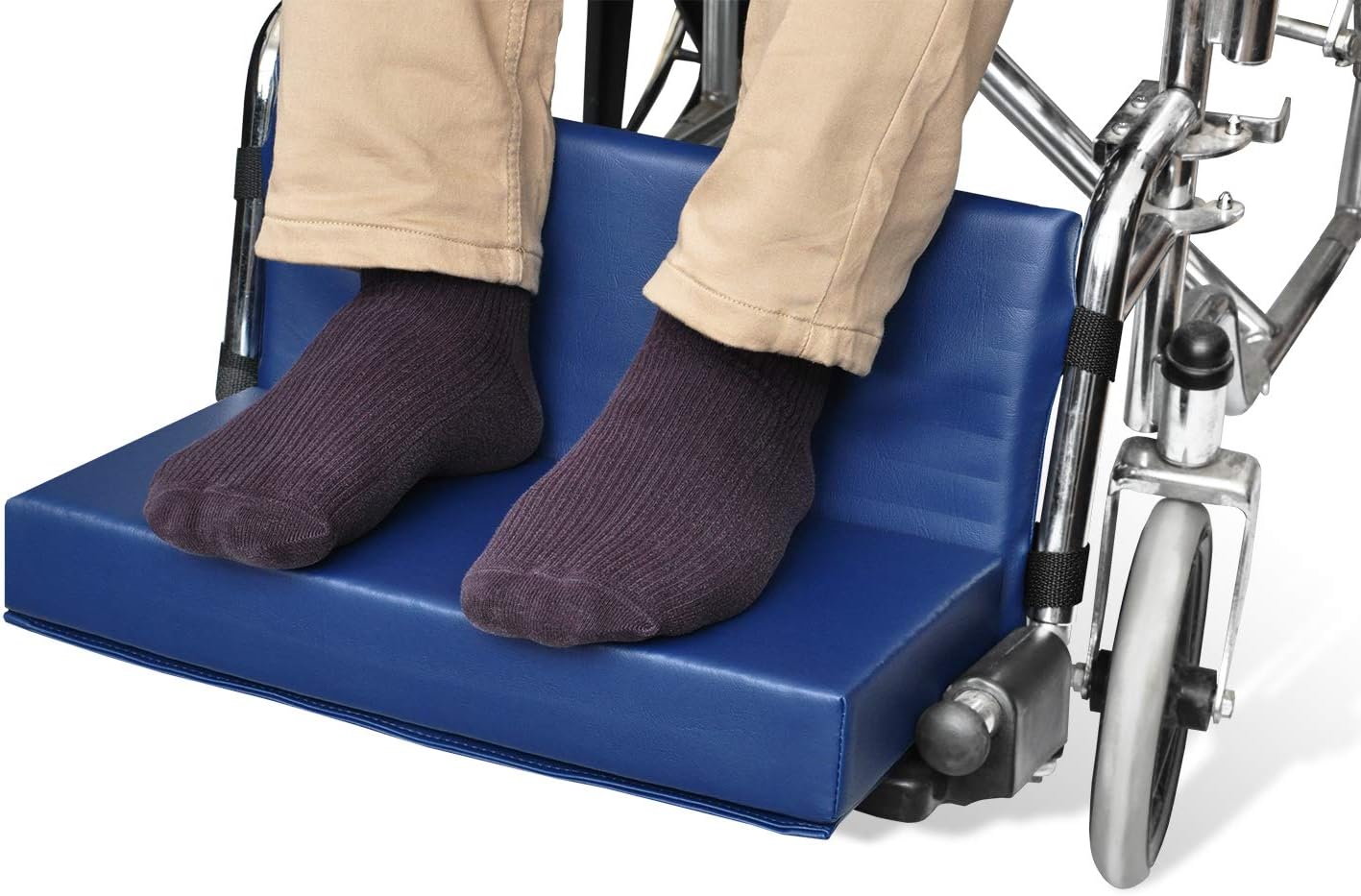 Wheelchair Foot-Rest Extender Elevating Pad - Leg Cushion Protector | Secures Easily with Quick-Release Strap Seat