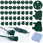 20Set Weatherproof Gaskets & Plug Protector Covers for Extension Cord,Green