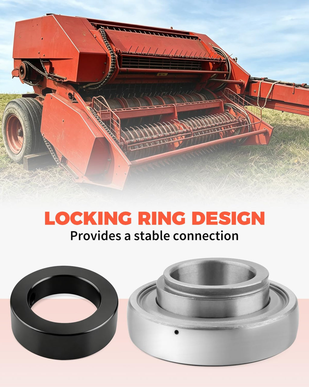 1-1/2" Bore SA208-24 Spherical Insert Bearing with Locking Collar