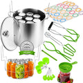 Canning Pot Water Bath Canner 20quart Stock Pot, Stainless Steel Canning Supplies Starter Kit Canner Tools Beginners