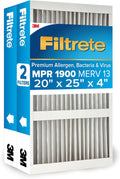 20x25x4 AC Furnace Air Filter, MERV 13, MPR 1900, Premium Allergen, Bacteria & Virus Filter, Electrostatic Air