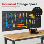 60" Adjustable Height Workbench with Storage Shelf