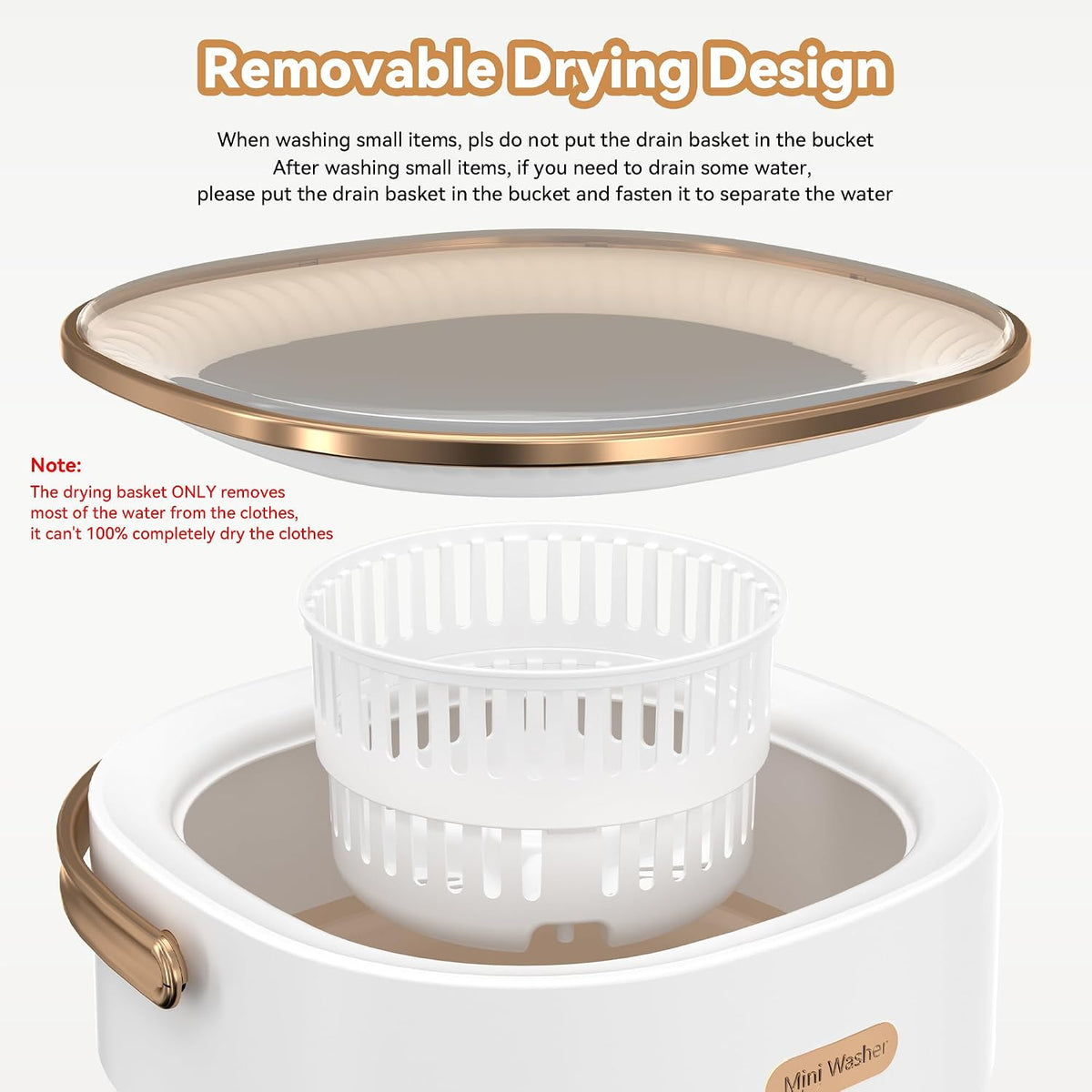 Portable Foldable Mini Washing Machine for Delicates & Small Loads