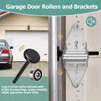 EXERAUO Garage Door Hinges and Rollers for 8 Ft High Doors Hardware Kit