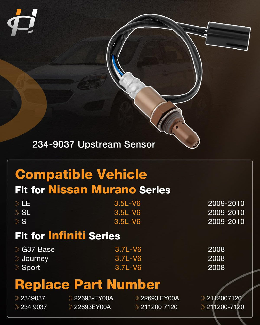 Oxygen Sensor Upstream 234-9037 O2 Sensor fits Nissan
