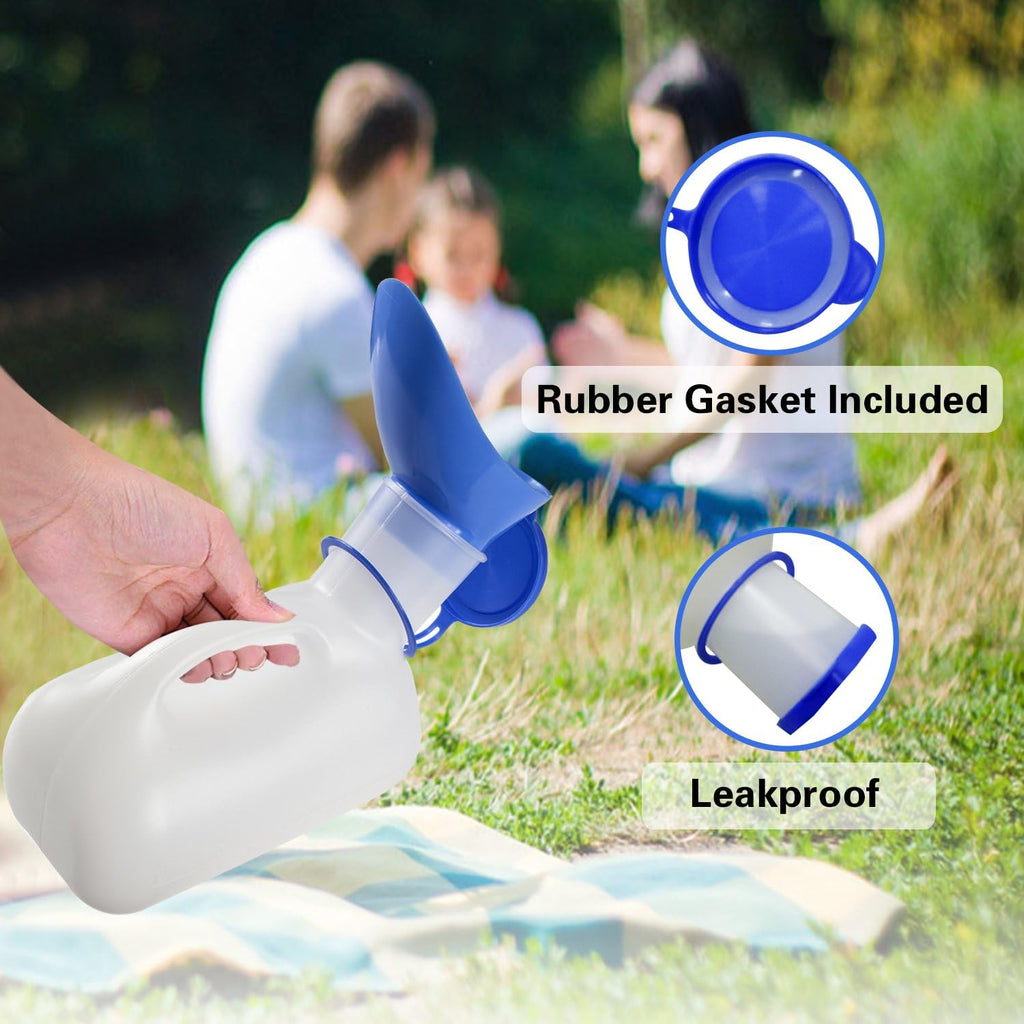 Unisex Urinal, Portable Toilet Urinal for Men and Women, Pee Bottle with a Sealed Lid and Funnel for Elderly Kids and