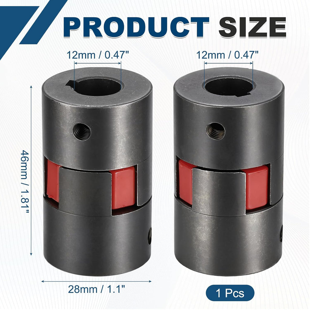 MECCANIXITY Flexible Coupling Coupler Set 15/32" to 15/32" L050 L-Jaw