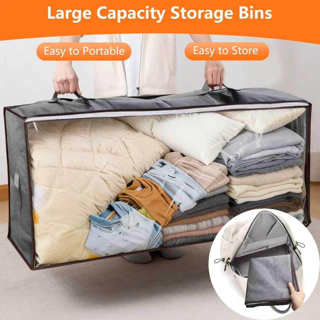 90L Under Bed Storage Containers,4-Pack Closet Organizers and Storage Bins