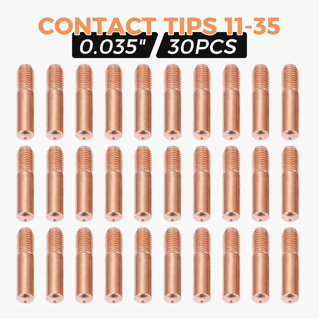 30Pcs Mig Welding Contact Tips 11-35 0.035" Compatible with Tweco Mini
