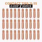 30Pcs Mig Welding Contact Tips 11-35 0.035" Compatible with Tweco Mini