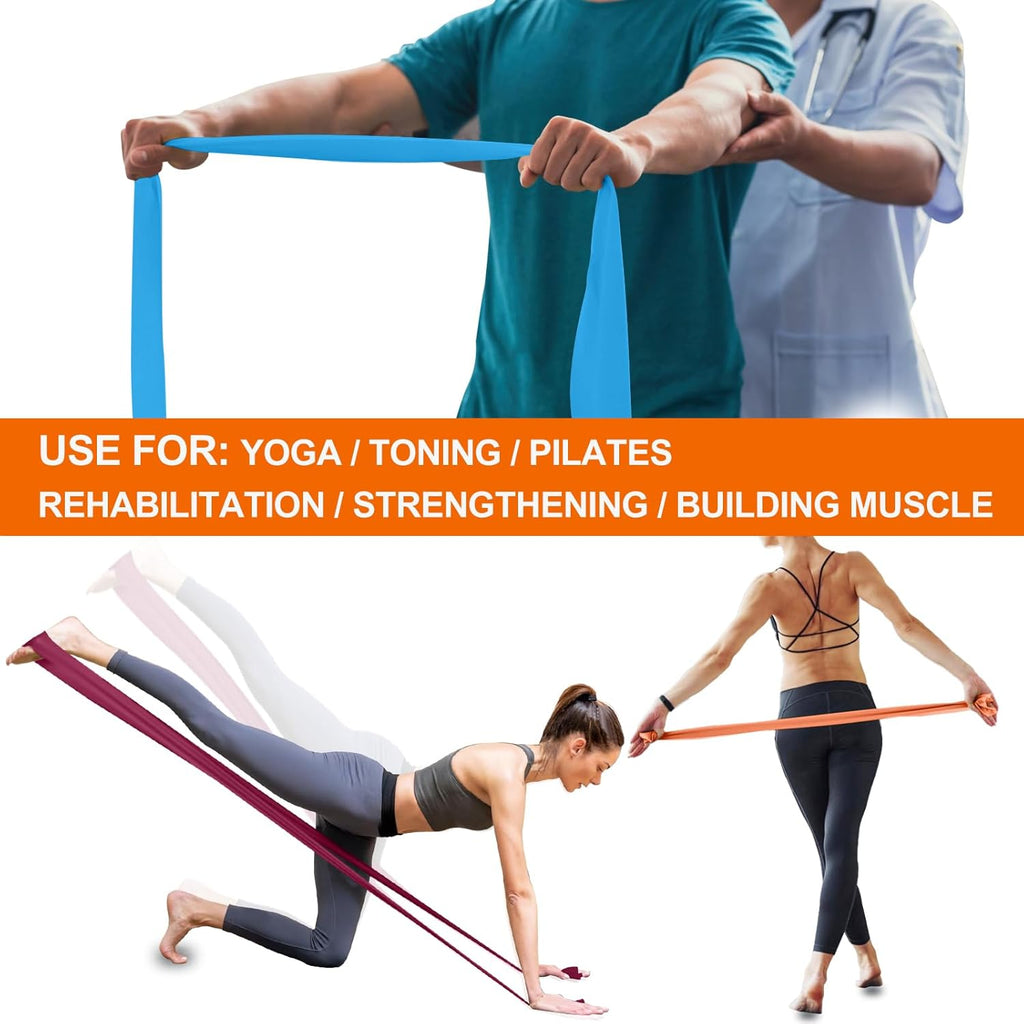 Resistance Bands,Professional Long Non-Latex Elastic Stretch Bands,Exercise Bands for Physical Therapy, Yoga