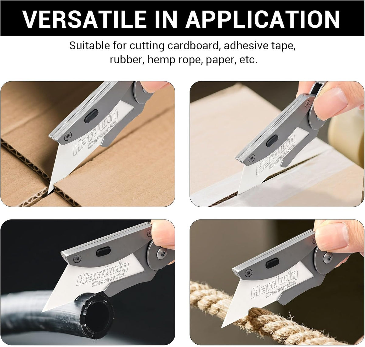 5-Pack Zirconia Ceramic Utility Knife Blades, Rustproof Refill Pack