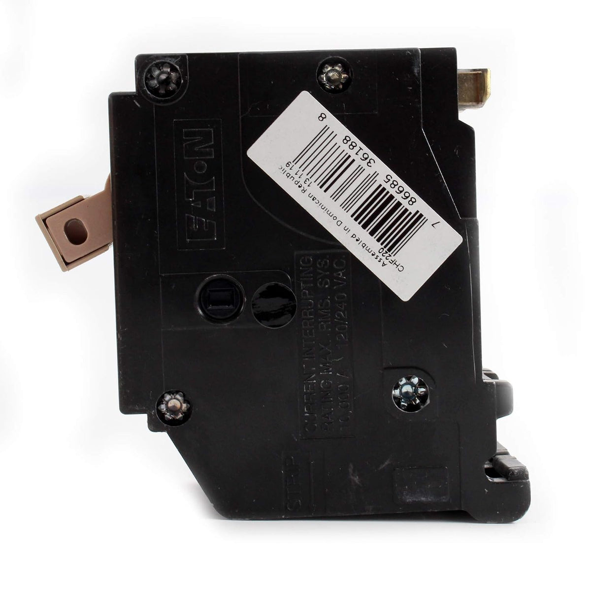 Eaton CHF220 Series 20A DP Circuit Breaker, No Size, Black