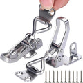 2PCS Toggle Latch Clamp Stainless Steel Cabinet Hinge Lockable clamp,Boat Anti Rattle Latch